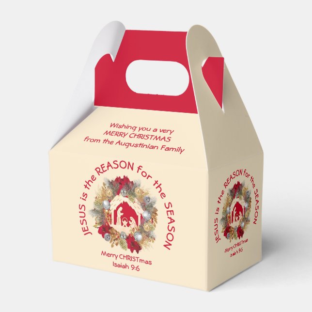 JESUS IS THE REASON Christmas Favor Box (Front Side)