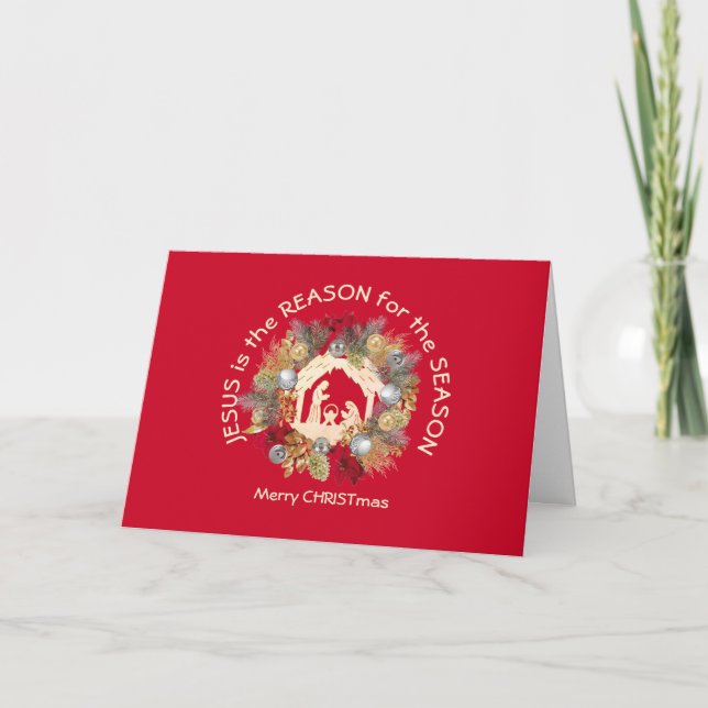 JESUS IS THE REASON Christmas Holiday Card (Front)
