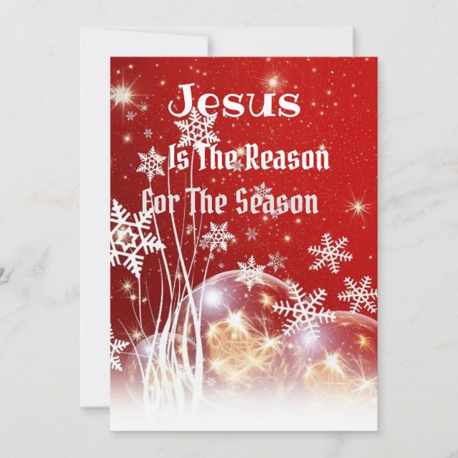 Jesus is the Reason Christmas Holiday Card (Front)