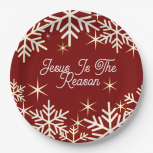 Jesus Is The Reason Christmas Holiday Paper Plates