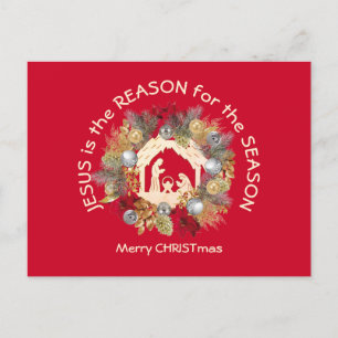 JESUS IS THE REASON Christmas Holiday Postcard