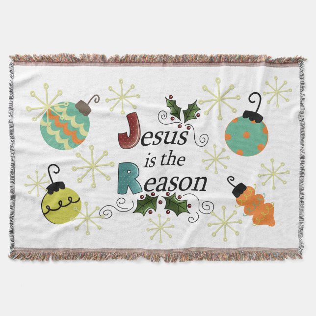Jesus is the Reason Christmas Holiday Throw (Front)