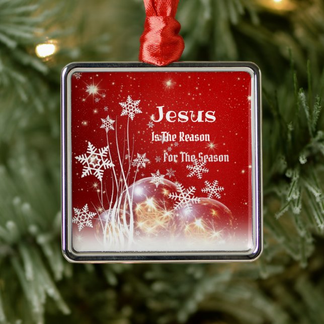 Jesus Is the Reason Christmas  Metal Tree Decoration (Tree)