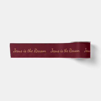 Jesus is the Reason Christmas Red Ribbon Satin Ribbon