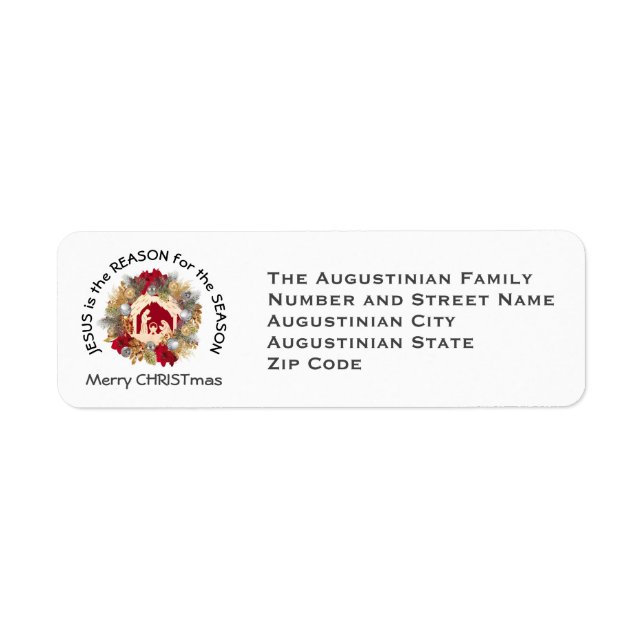 JESUS IS THE REASON Christmas Return Address (Front)