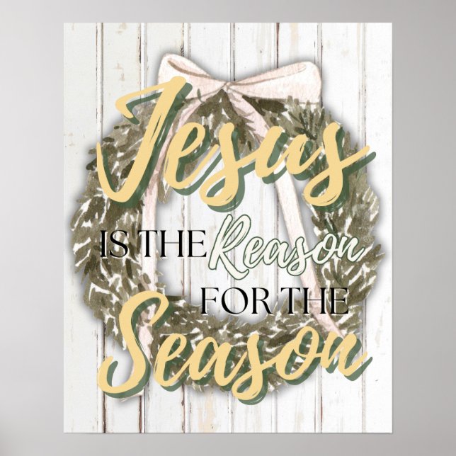 Jesus is the Reason Christmas Wall Art Decor (Front)