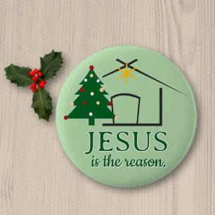Jesus is the Reason Faith based 6 Cm Round Badge