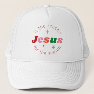 Jesus is the Reason Festive Christmas Holiday Trucker Hat