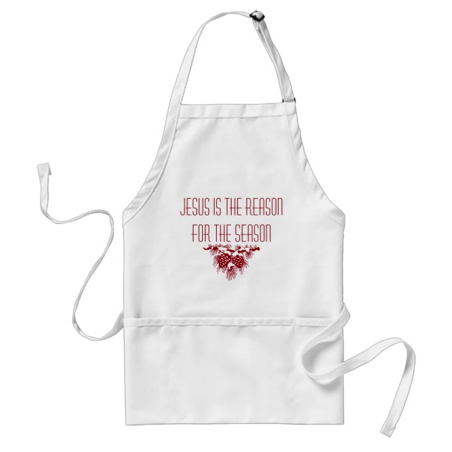 JESUS IS THE REASON FOR SEASON Christmas Standard Apron (Front)