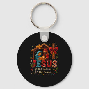 Jesus Is The Reason For Season Yarn Crochet Art De Key Ring