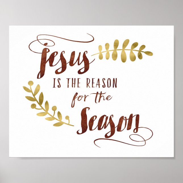 Jesus Is the Reason for the Season Art Poster (Front)