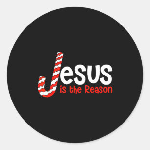 Jesus Is The Reason For The Season Bible Merry Chr Classic Round Sticker