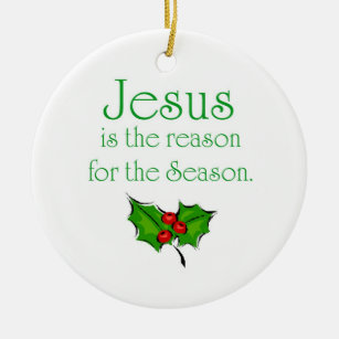 Jesus is the reason for the Season Ceramic Tree Decoration