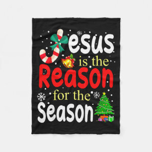 Jesus Is The Reason For The Season Christian Chris Fleece Blanket