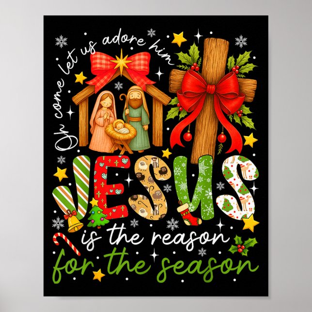 Jesus Is The Reason For The Season Christian Chris Poster (Front)