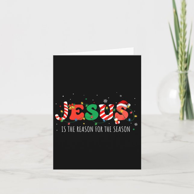 Jesus Is The Reason For The Season Christian Faith Card (Front)