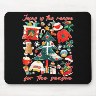 Jesus Is The Reason For The Season Christian Faith Mouse Mat