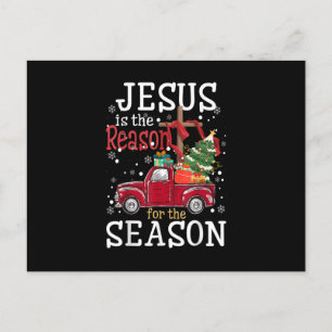 Jesus is The Reason for The Season Christian Truck Postcard