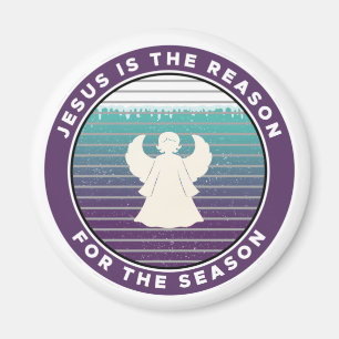 Jesus is the Reason for the Season Christmas Angel Magnet