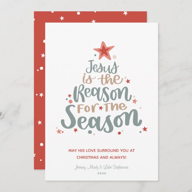 Jesus is the Reason for the Season Christmas Card (Front/Back)