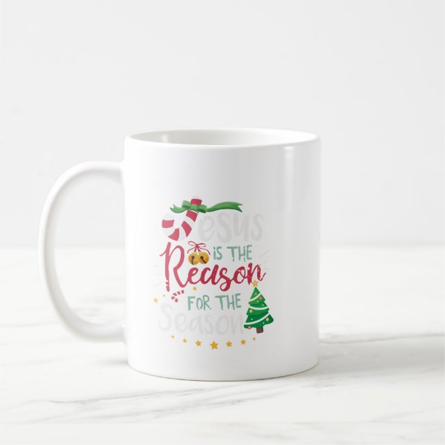Jesus is the Reason for the Season, Christmas Coffee Mug (Left)