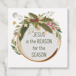 Jesus is the reason for the season Christmas  Favour Tags