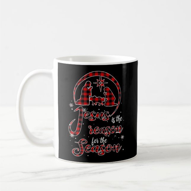 Jesus Is The Reason For The Season Christmas Gift Coffee Mug (Left)