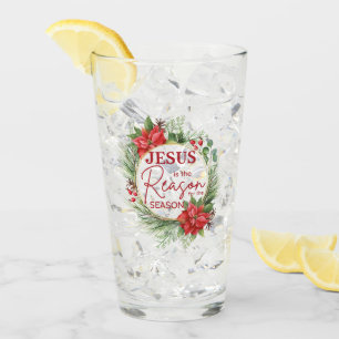 Jesus is the Reason for the Season Christmas Glass
