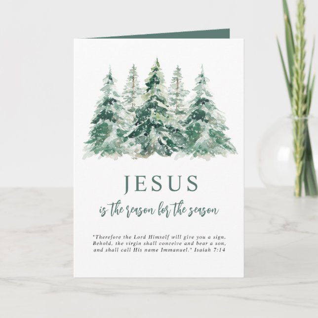 Jesus is the Reason for the Season Christmas Holiday Card (Front)