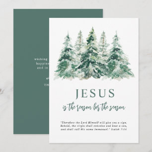 Jesus is the Reason for the Season Christmas Holiday Card