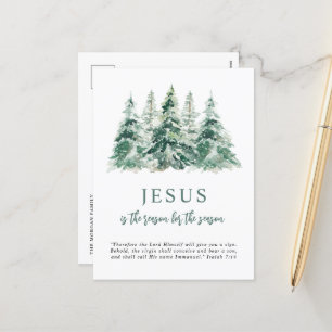 Jesus is the Reason for the Season Christmas  Holiday Postcard