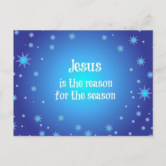 Jesus is the reason for the Season Christmas Holiday Postcard (Front)