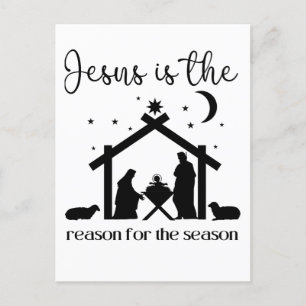 Jesus is the reason for the season Christmas Jesus Postcard