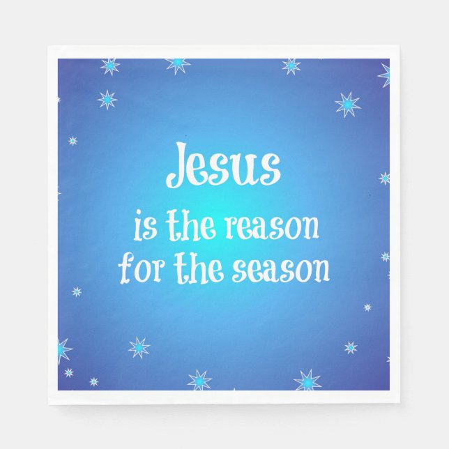 Jesus is the reason for the Season Christmas Napkin (Front)