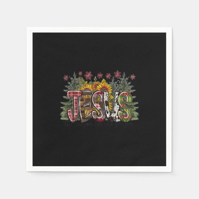 Jesus Is The Reason For The Season Christmas Napkin (Front)