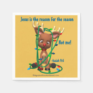 Jesus is the reason for the season Christmas Napkin