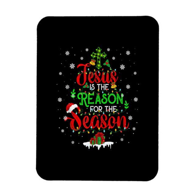 Jesus Is The Reason For The Season Christmas Pajam Magnet (Vertical)