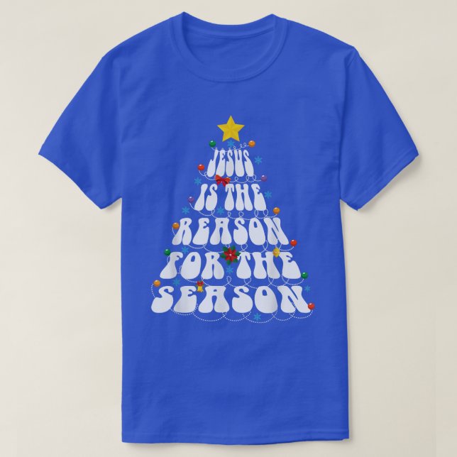Jesus Is The Reason For The Season Christmas Pajam T-Shirt (Design Front)