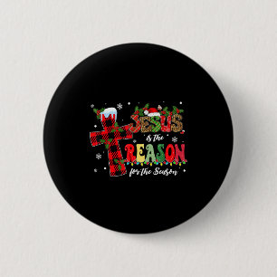 Jesus Is The Reason For The Season Christmas Xmas 6 Cm Round Badge