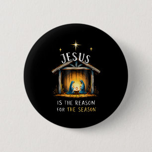 Jesus Is The Reason For The Season Christmas Xmas 6 Cm Round Badge