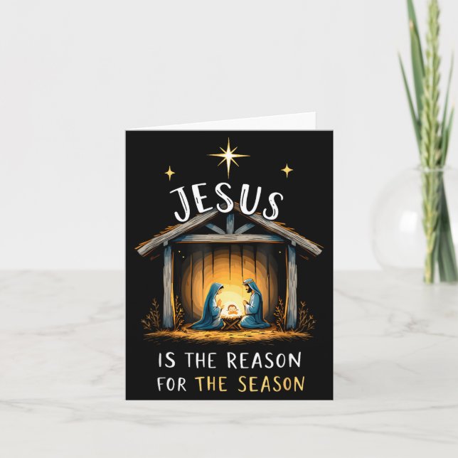 Jesus Is The Reason For The Season Christmas Xmas  Card (Front)