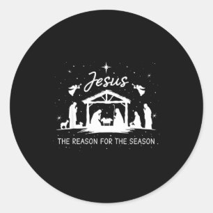 Jesus Is The Reason For The Season Christmas Xmas  Classic Round Sticker