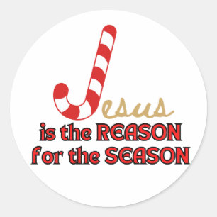 Jesus is the reason for the season classic round sticker