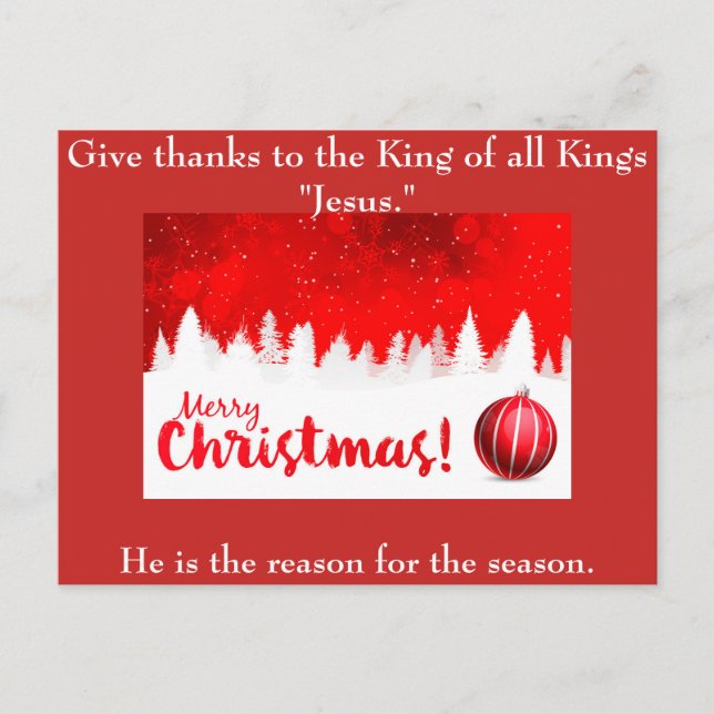 Jesus is The Reason for the season collection Holiday Postcard (Front)