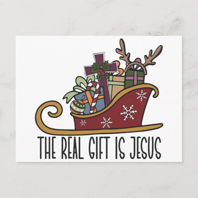 Jesus is the reason for the season Faith love Chri Holiday Postcard (Front)