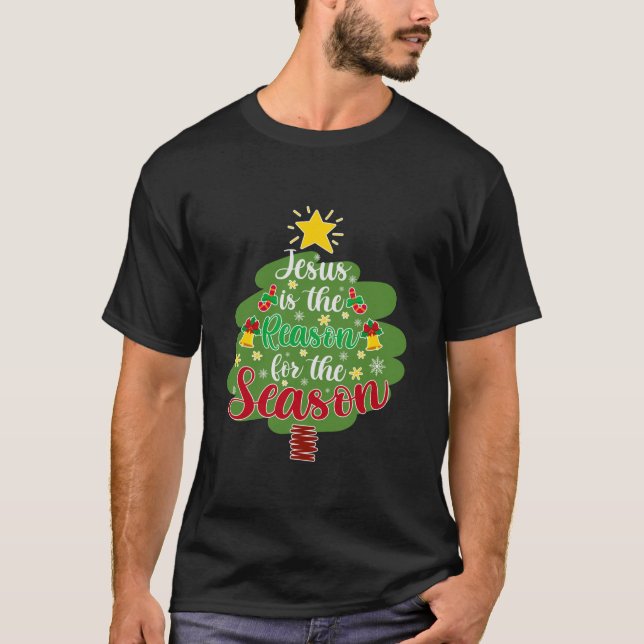 Jesus Is the Reason For The Season Family Christma T-Shirt (Front)