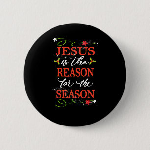 Jesus Is The Reason For The Season Folksy 6 Cm Round Badge