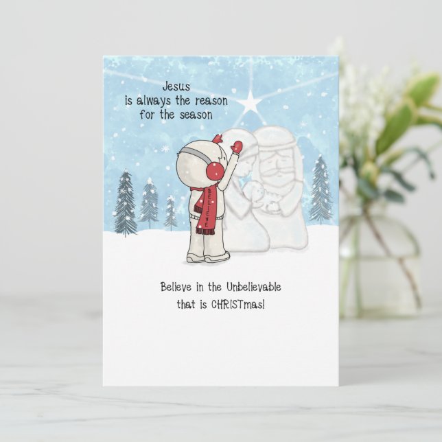 Jesus is the Reason for the Season Holiday Card (Standing Front)