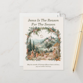 Jesus Is The Reason For The Season Holiday Postcard