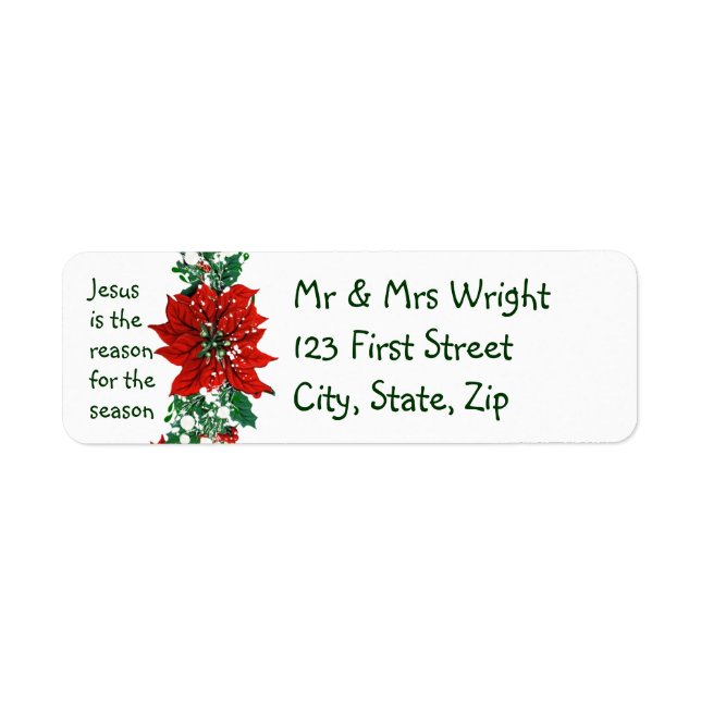 Jesus is the reason for the season Holly Design (Front)